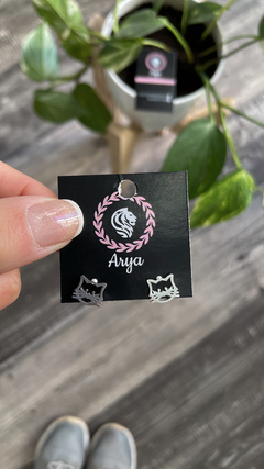 Gatitos acero blanco