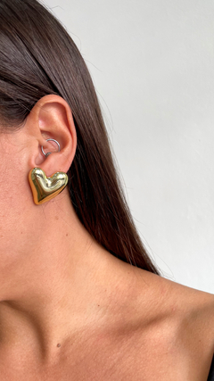 Corazones infladitos dorados