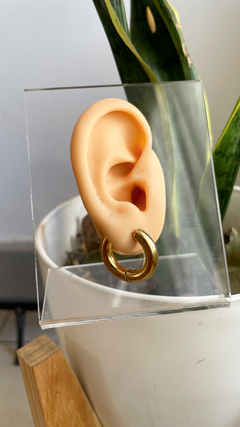 Argollas infladas cierre click 24 mm - acero dorado en internet