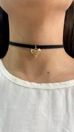 Chocker corazon derretido dorado - comprar online