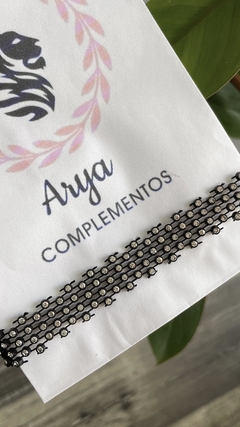 Chocker red con strass