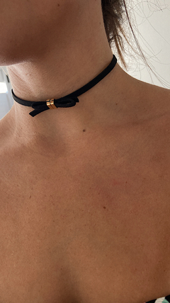 Chocker gamuza moñito - comprar online