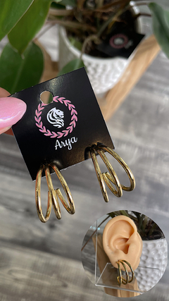 Argollas triple pasantes - con tuerca