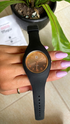 Reloj centro degradé silicona - negro - comprar online