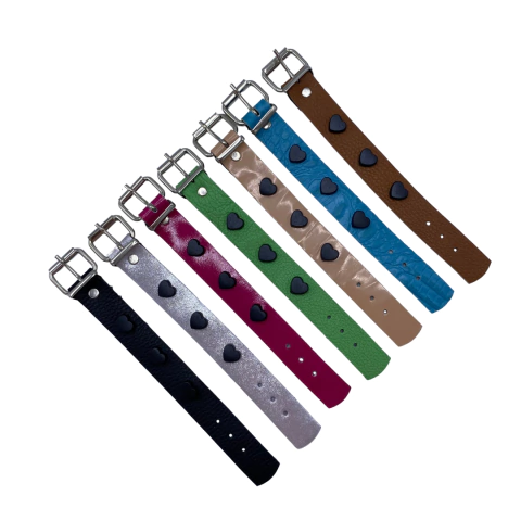 Pulsera TRIPLE CHUBBY HEART BLACK