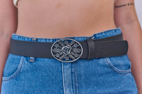 Cinto CHAPON FLOR PLATA VIEJA XL - comprar online