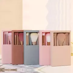 Set de brochas con espejo rectangular x 5 unidades