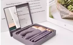 Set de brochas con estuche y espejo x 5 - Farma Lomitas Beauty