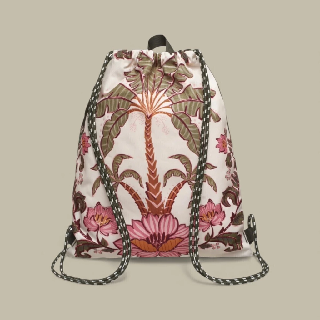 Bolsa Praiana Farm Rio Ravenala Verde e Off White Alto Verão