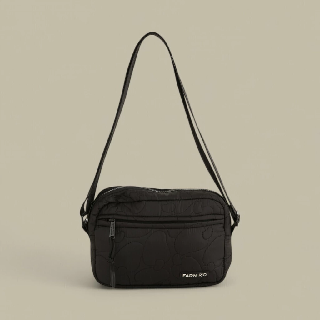 Bolsa Farm ETC Ziriguidum Puffer Preto Verão 25