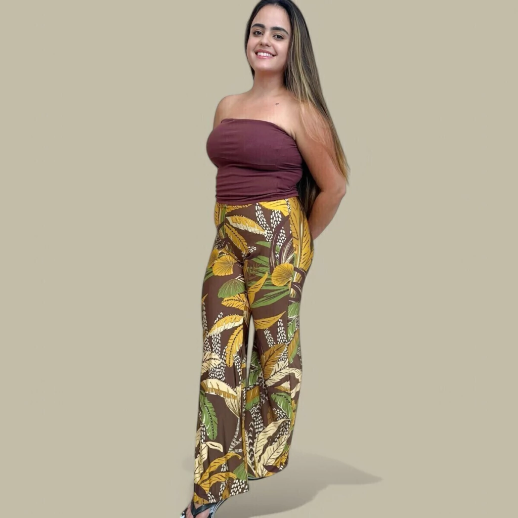Calça Farm Tecido Feminina Flare Sketch