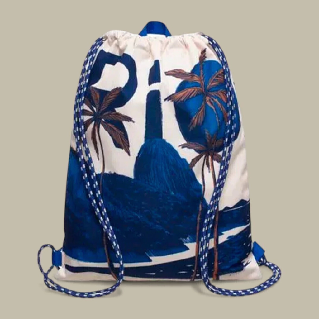 Bolsa Praiana Farm Rio Encanto Tropical Azul Alto Verão