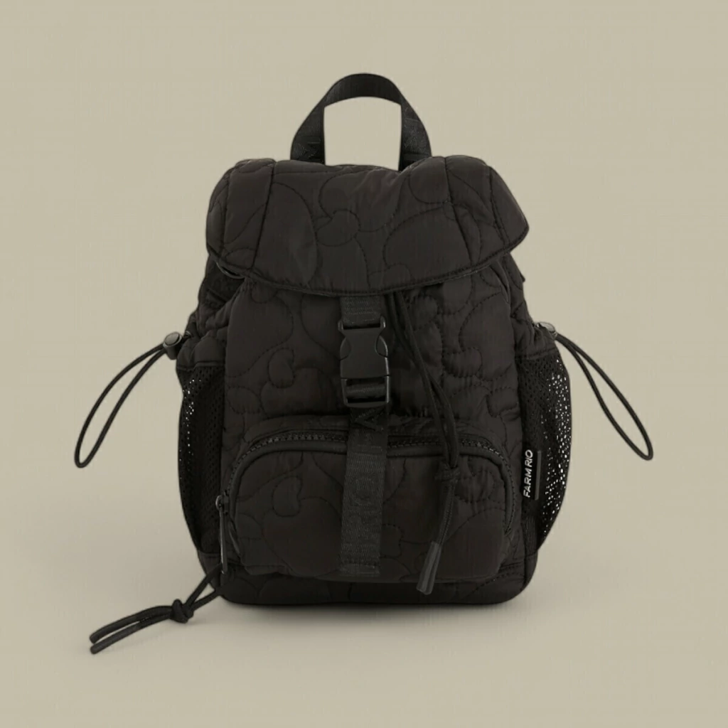 Bolsa Pipoquinha Farm Puffer Preto Verão 25
