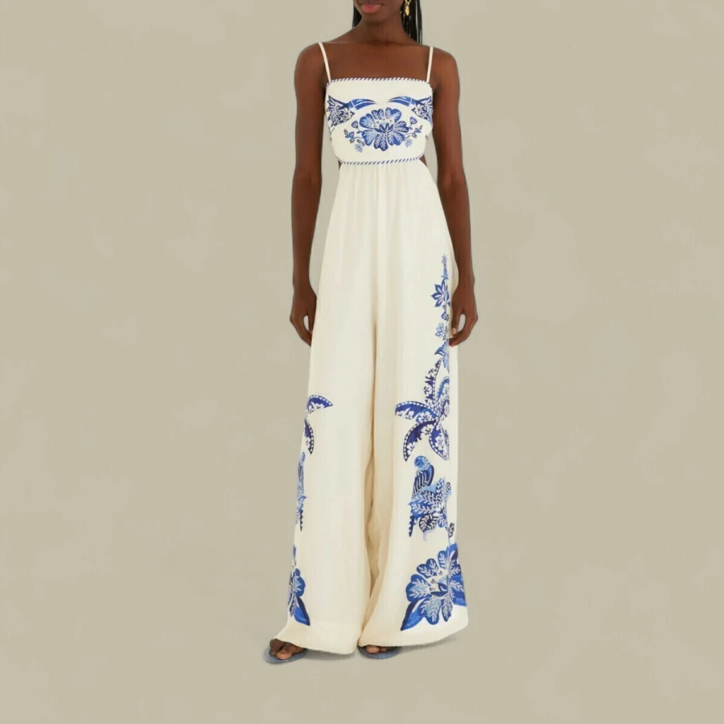 Macacão Farm Feminino Pantalona Coqueiro Tropical Original