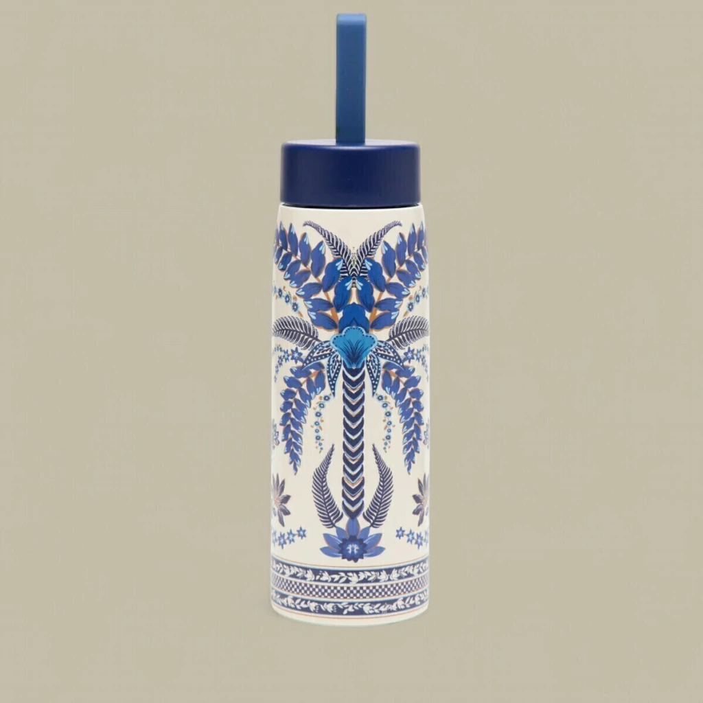 Garrafa Farm ETC Que Sede 750ml Encanto Tropical Azul Verão 25