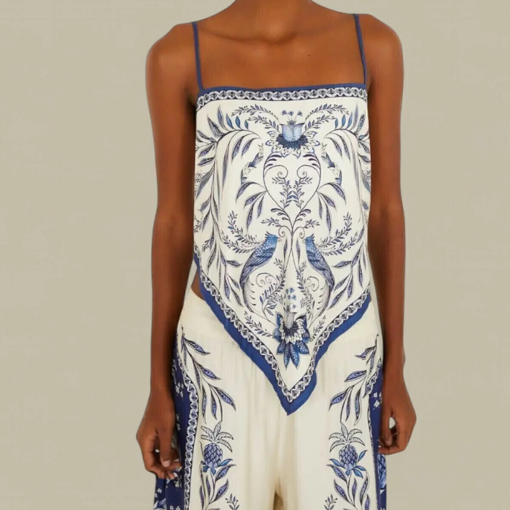 Blusinha Regata Farm Estampa Nina Original Verão 25