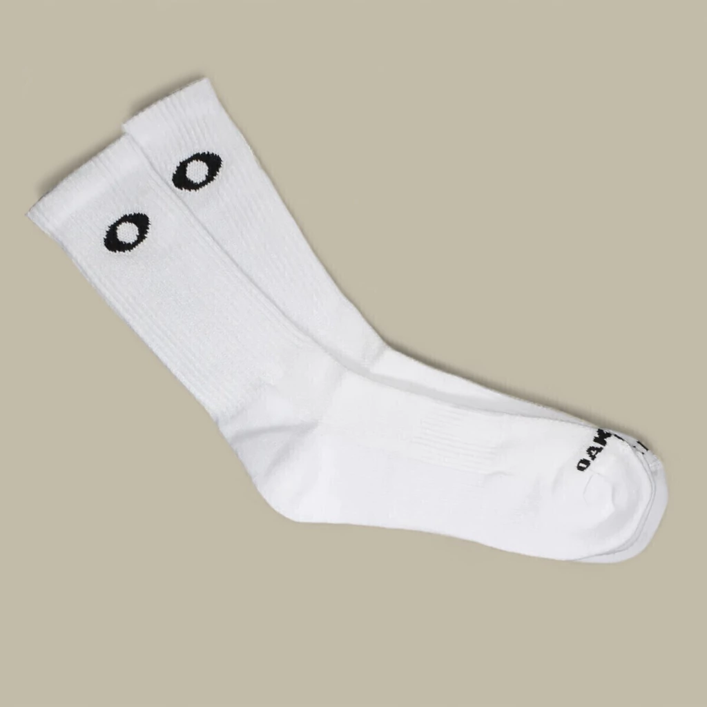 Meia Logo Oakley Cano Médio Urban Crew Sock Original Branca