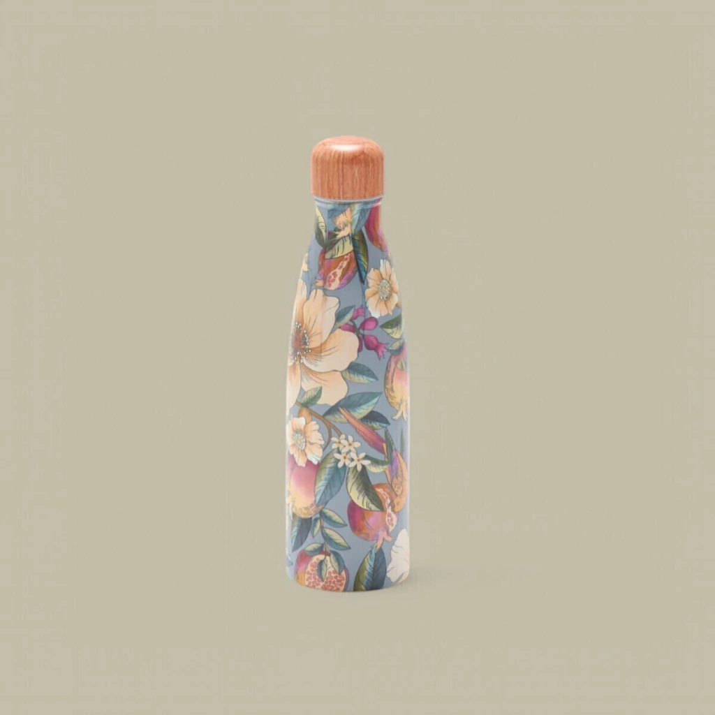 Garrafa Glub Glub Farm 500ml Romance Em Flor Azul