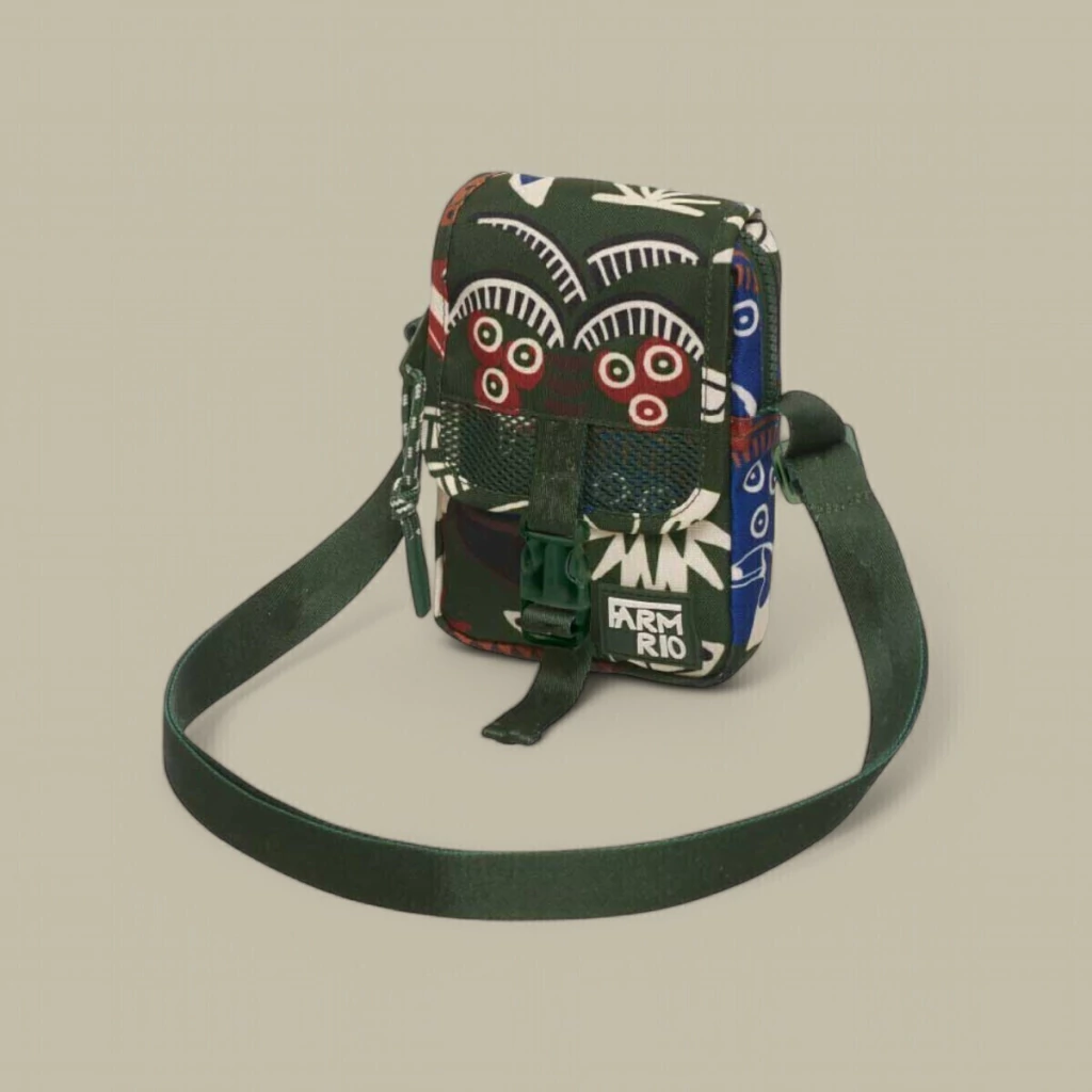 Bolsa Farm Fervo Gráfico Tropi Estampada Cor Verde