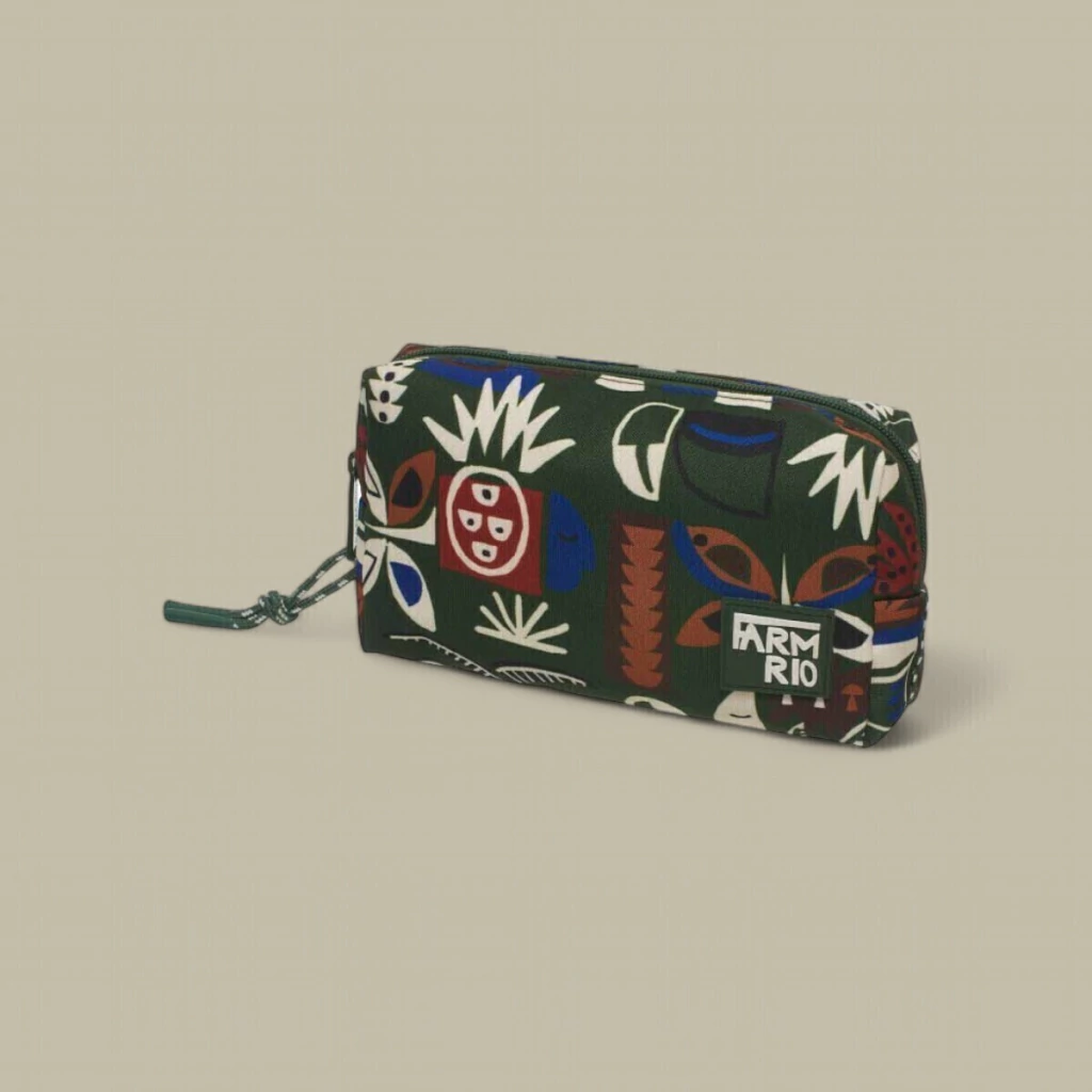 Maxi Necessaire Farm Ora Bolas Gráfico Tropi Cor Verde