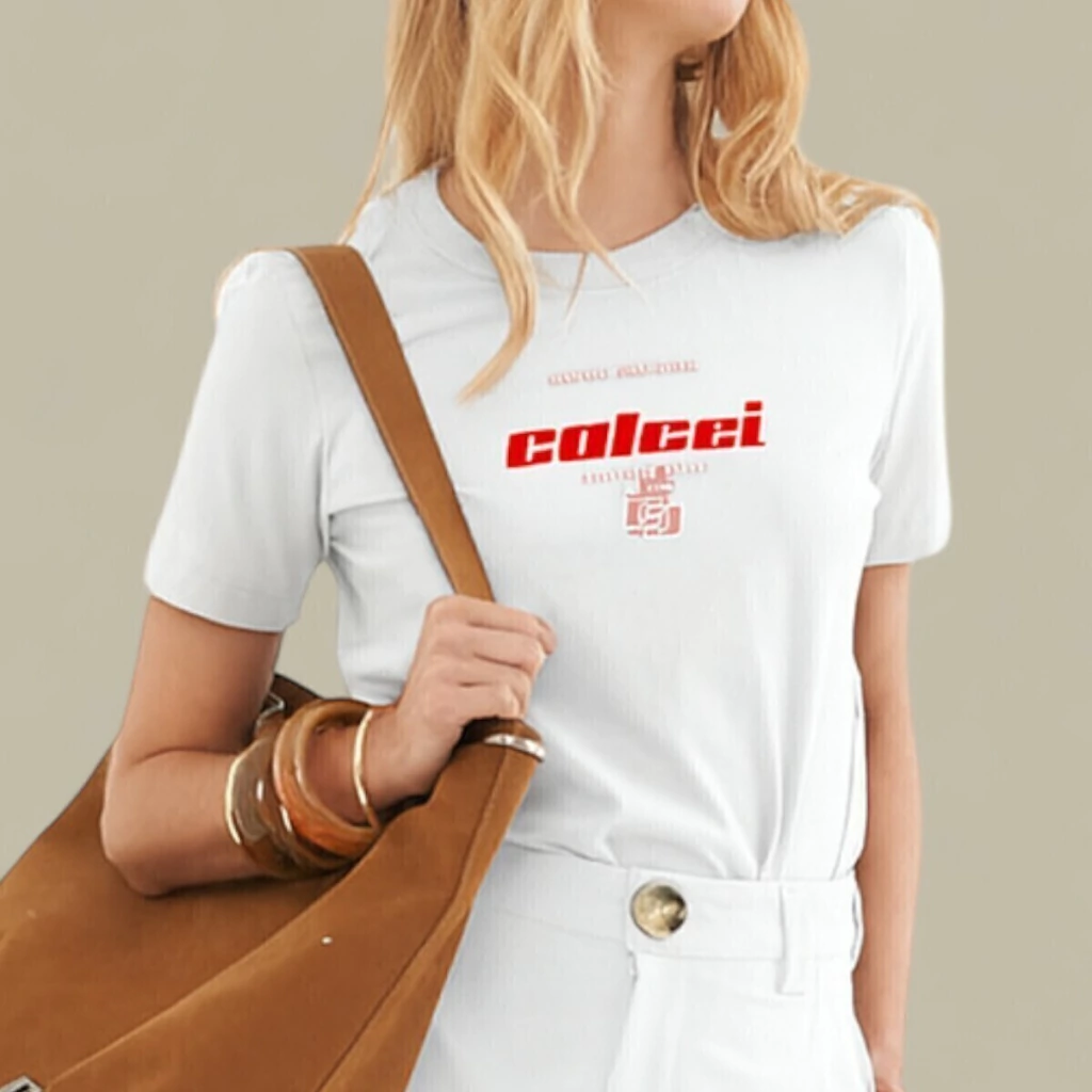 Camiseta Colcci Feminina Com Logo Estampa Frontal Original