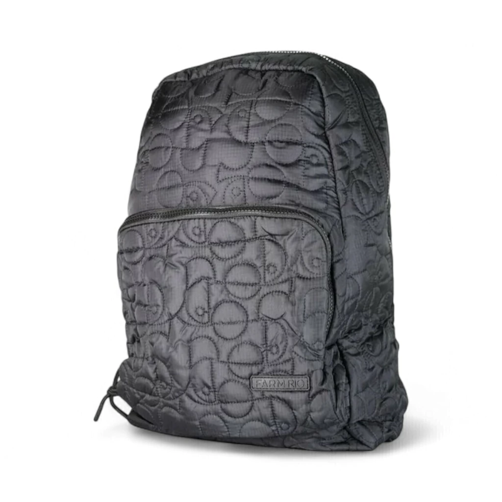 Mochila Farm Xodó Puffer Preto Feminina Original