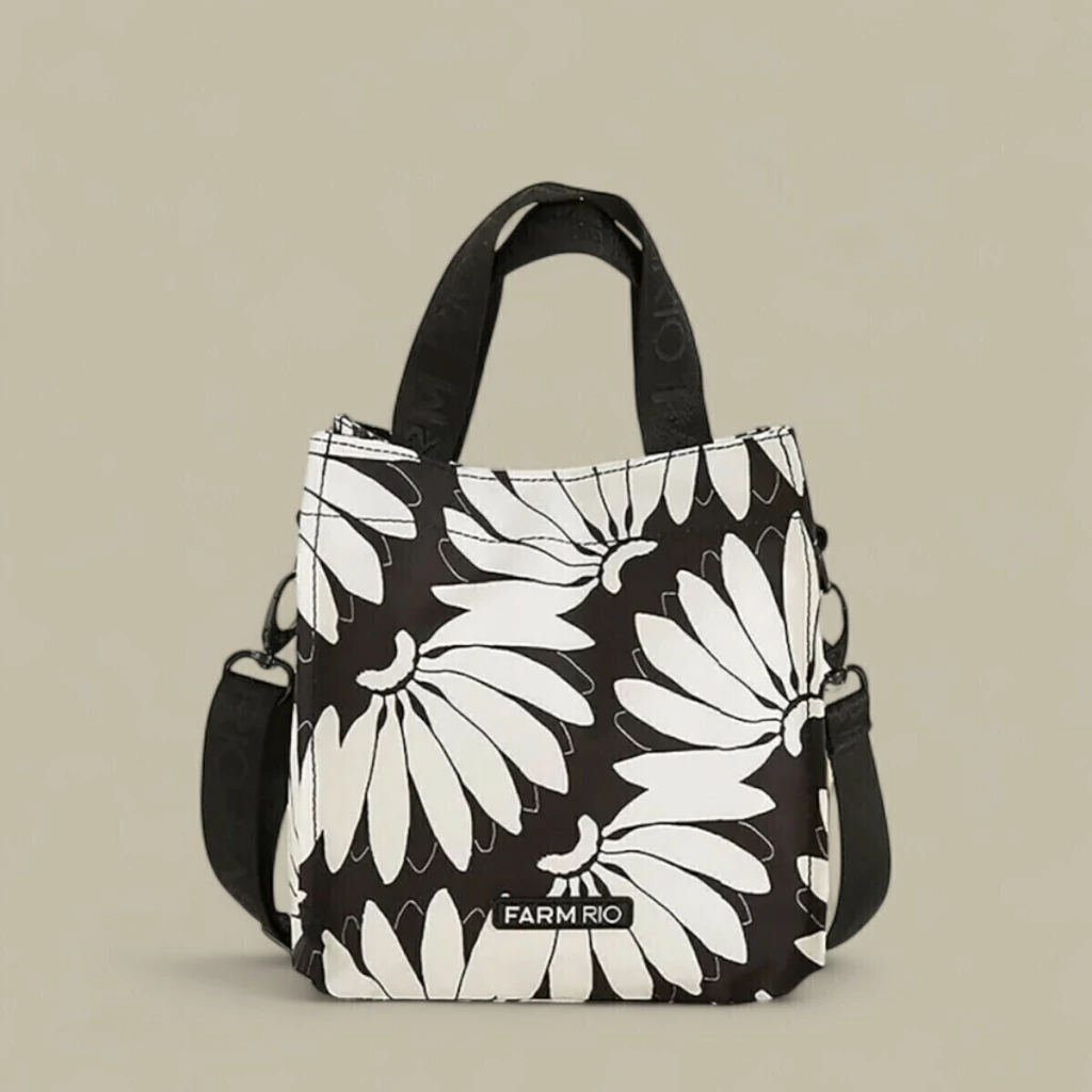 Bolsa Mimo Farm Copabanana Branca e Preta Verão 25