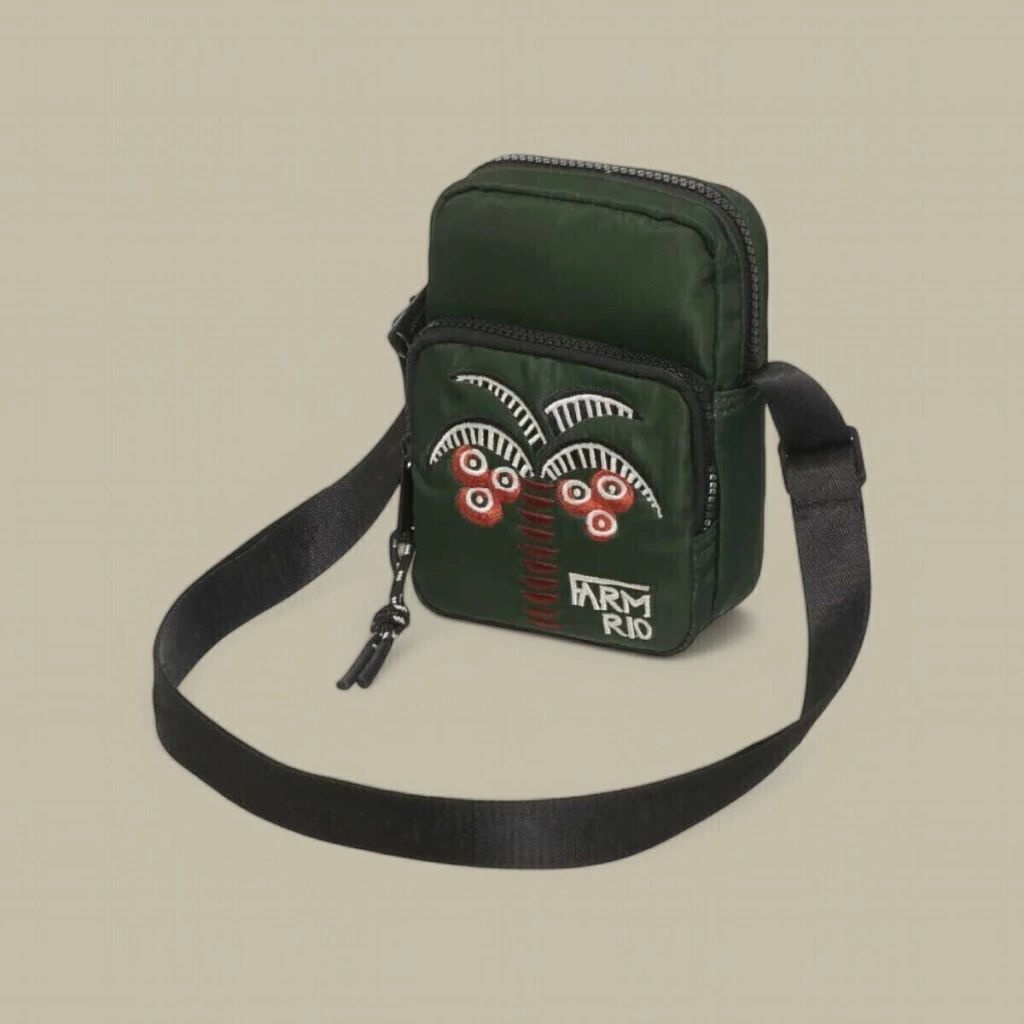 Bolsa Farm Da Gema Gráfico Tropi Verde