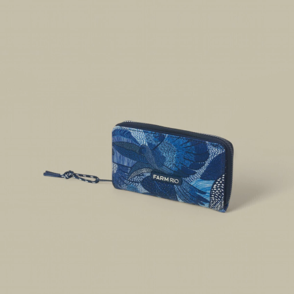 Carteira Farm Astral Dotted Macaws COR:AZUL