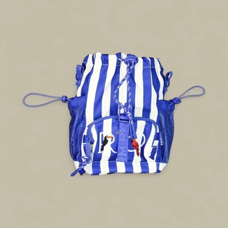 Bolsa Farm ETC Pipoquinha Listras Azul RIo Verão 25