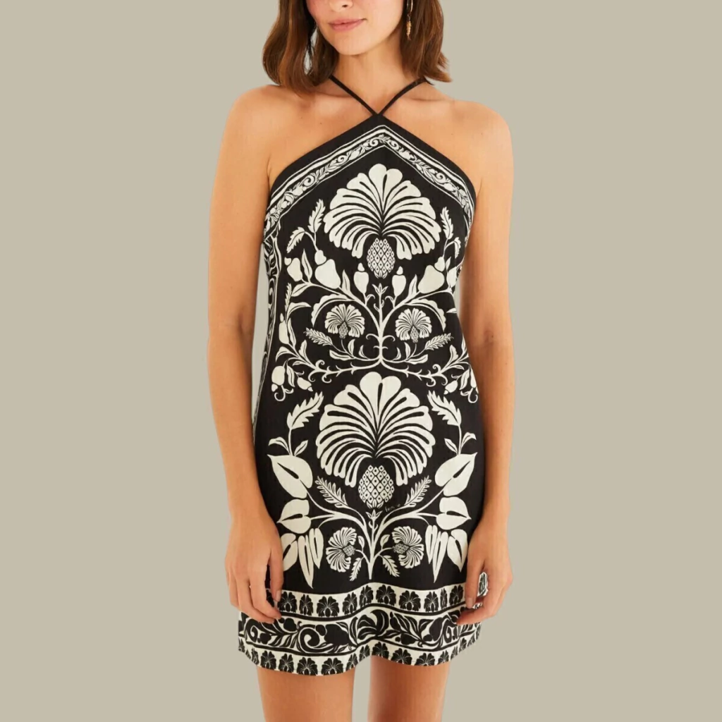 Vestido Curto Feminino Farm Estampa Sintra Original Verão 26