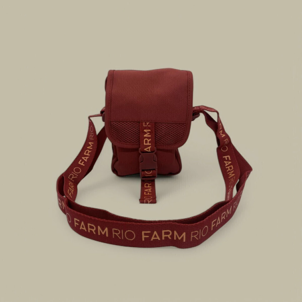 Bolsa Farm Fervo Sofia Xadrez Vinho