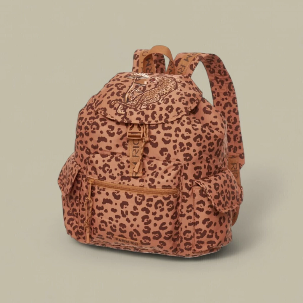 Bolsa Farm Pipoca Onça Cor Bege