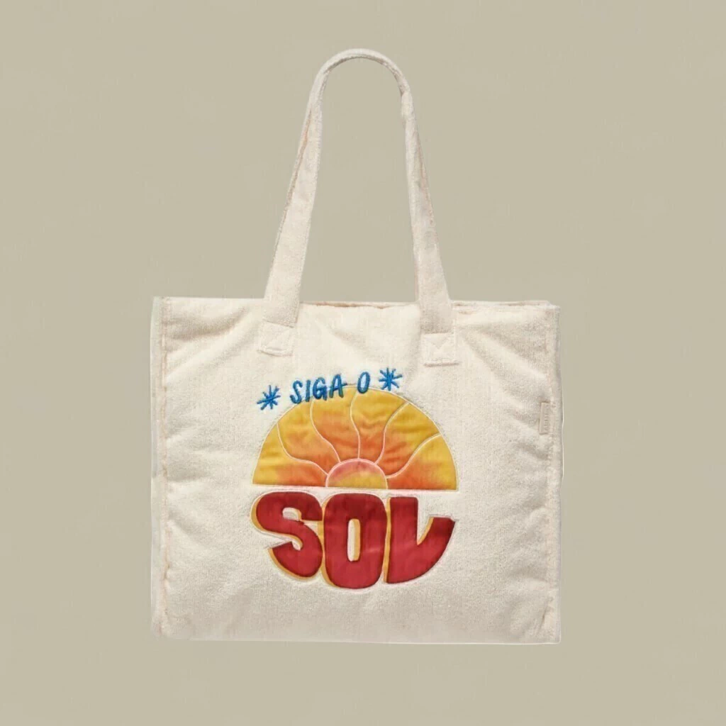 Bolsa ToteBag Praiana Farm Siga o Sol Off white
