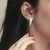 Brinco Fem Triangular Zirconia Prata 925 Legítima na internet