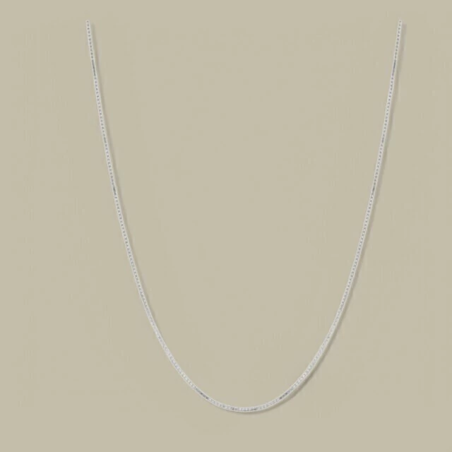 Corrente Feminina Veneziana 80cm Prata 925 Legítima
