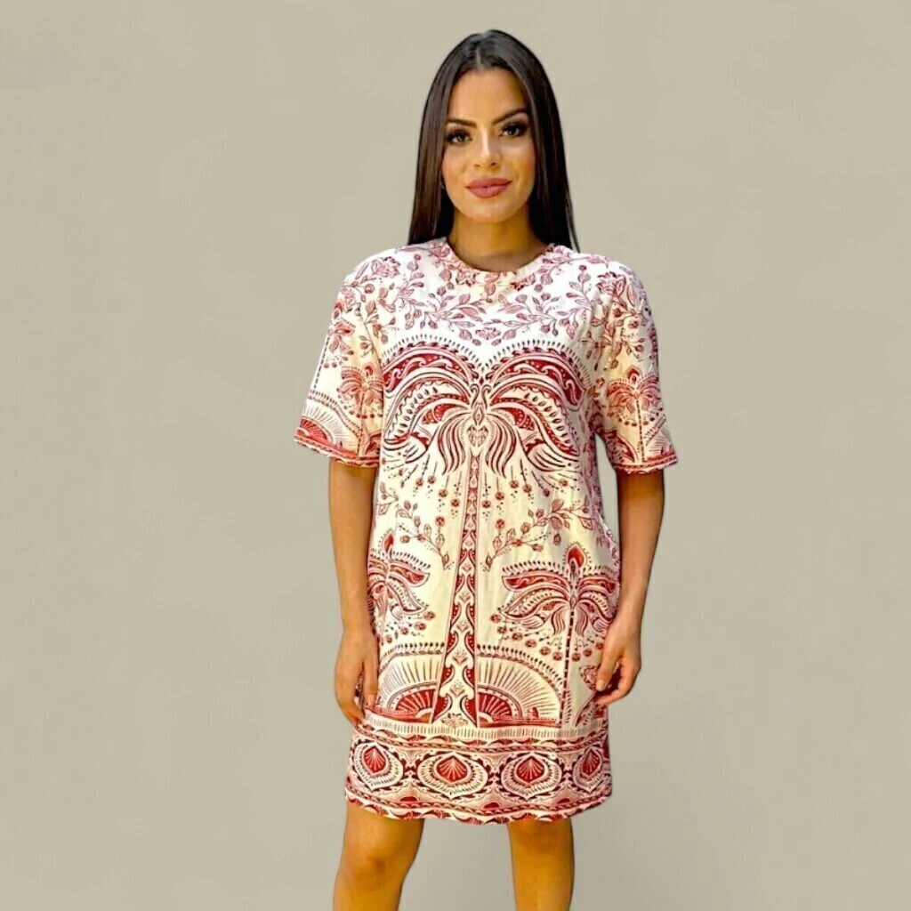 Vestido Farm Tshirt Estampado Passeio de Rio
