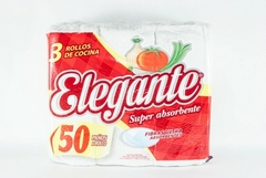 ROLLO DE COCINA ELEGANTE DH 3 X 50 PAÑOS - EL000927