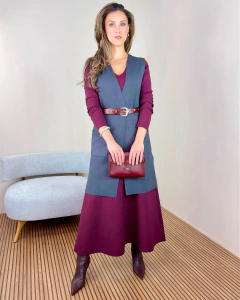 Vestido com Recortes Evasê - Manofatto Store PF