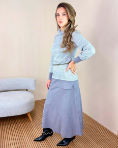 Blusa Alongada com detalhe em Nobu - Manofatto Store PF