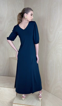 Vestido Longo Decote em V - Manofatto Store PF