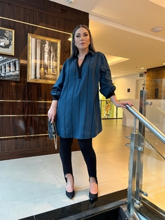 Blusa Túnica Listrada com Carcela - Manofatto Store PF