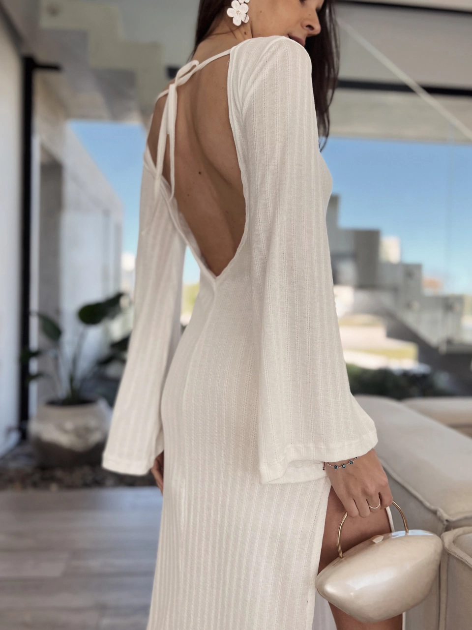 WOODS DRESS OFF WHITE