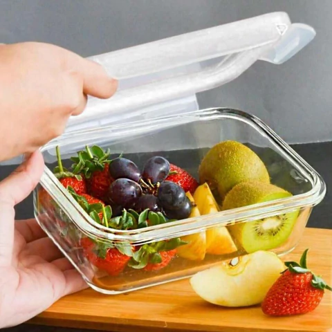 Pote de Vidro Borossilicato Retangular 1 Litro - comprar online