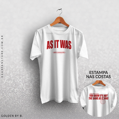 CAMISETA AS IT WAS - HARRY STYLES na internet