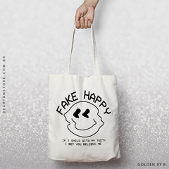 ECOBAG FAKE HAPPY - PARAMORE - comprar online