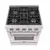 Fogão à Gás Crissair Austin Profissional 4 Queimadores 75cm Inox Com Forno Elétrico - 220V - comprar online