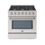 Fogão à Gás Crissair Austin Profissional 6 Queimadores 90cm Inox Com Forno Elétrico - 220V