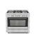 Fogão Piso Gás/Elétrico Invita 5 Queimadores Inox 90cm - 220V - i-FGE-5Q-90-XX-2GMA