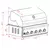 Churrasqueira a Gás Elettromec Professional 36 Polegadas 5 Queimadores Inox 90cm - BBQ-5Q-36-XP-NHUB - comprar online